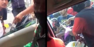 Debt Collector Kepung Anggota TNI yang Kemudi Mobil untuk Bantu Warga Sakit