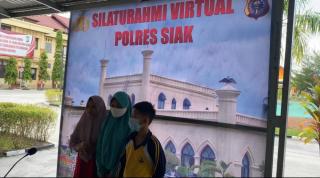 Larangan Mudik, Polres Siak Fasilitasi Masyarakat Yang Ingin Bersilaturahmi Virtual