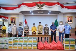 Gubri Terima 1.500 Bantuan Paket Sembako Dari 11 KKKS Riau untuk Masyarakat Terdampak Covid19