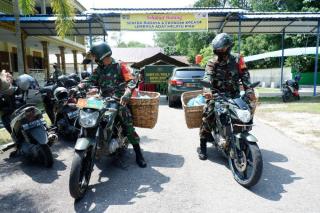 Paket Bantuan Nasi Danrem 031/WB Riau Tembus 600 Bungkus Perhari