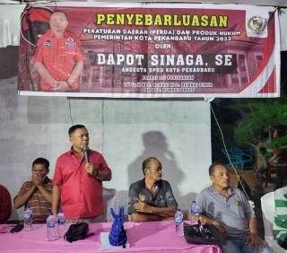 Dapot Sinaga Laksanakan Penyebarluasan Perda tentang Retribusi Pelayanan Persampahan dan Kebersihan
