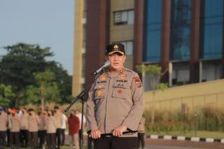 Pimpin Apel Pengamanan TPS, Kapolda Riau Minta Ribuan Personel Pahami Sikon Saat PAM 